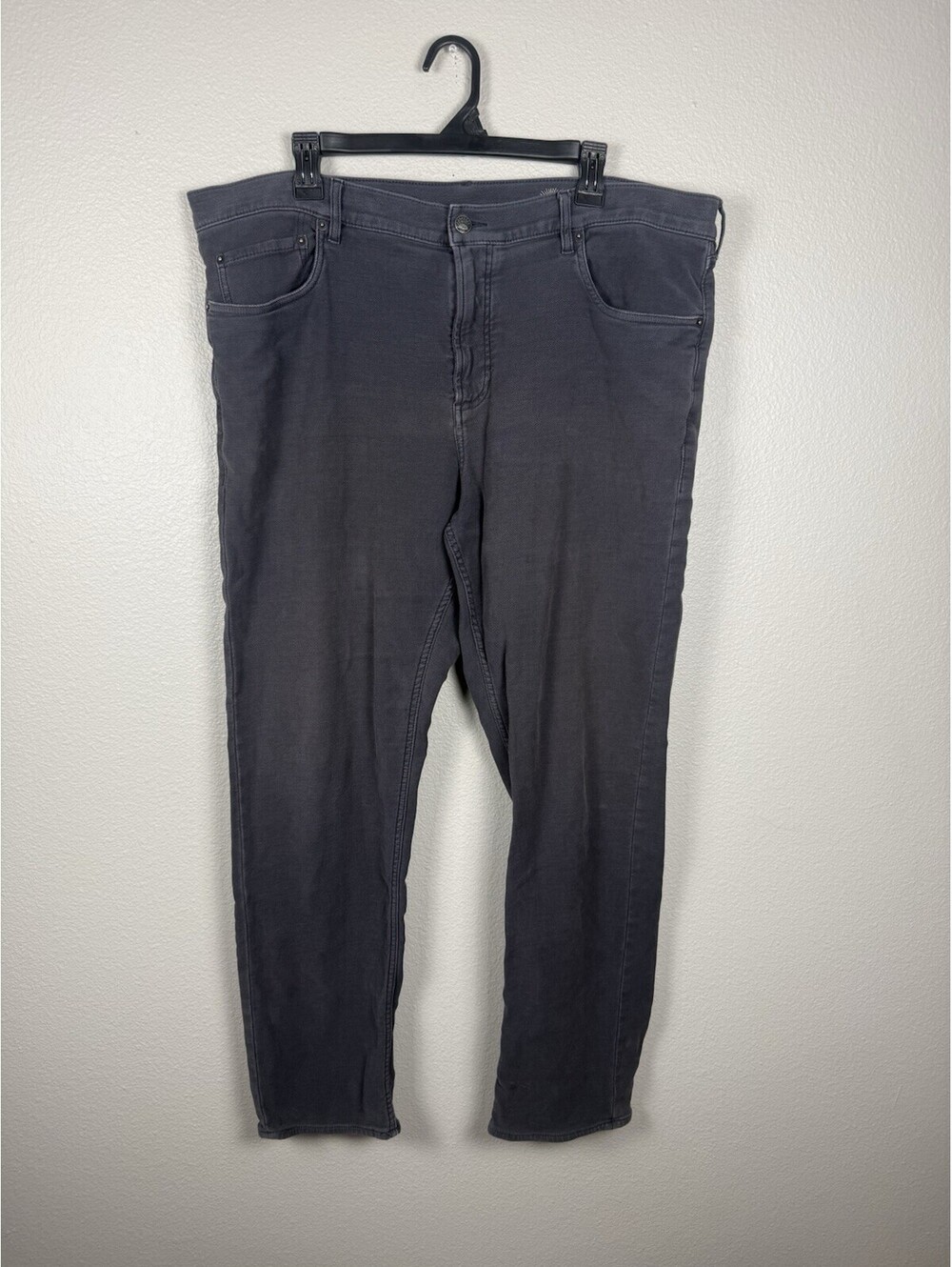 Faherty Pants Mens 40x32 Grey Stretch Terry 5 Pocket Slim Straight Soft Comfort - Picture 2 of 9
